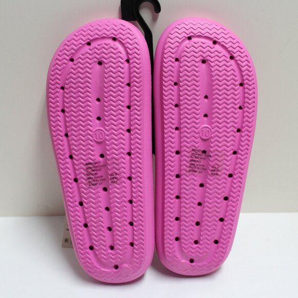 No Boundaries NWT Size 10 Women's Slip On Lightweight Pink Flower Slide Sandals - Picture 3 of 14